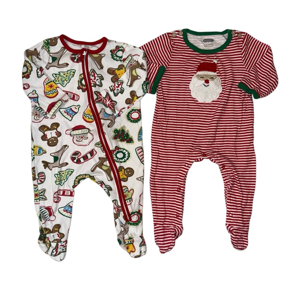 Mud pie Christmas baby pajamas